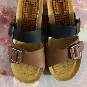 Stylish Black and Brown Women's Sandals